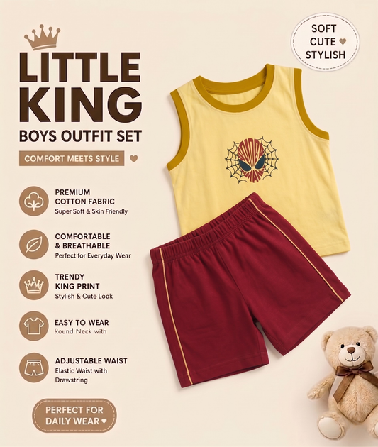New Arrival – Boys Sleeveless T-Shirt & Shorts Set