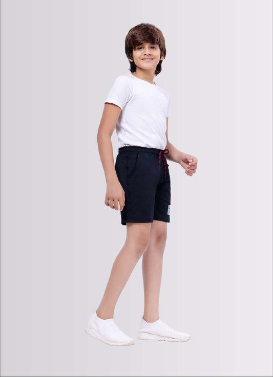 87 Printed Navy Color Polyester Lycra Shorts for Boys - ParrotCrow