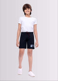 87 Printed Navy Color Polyester Lycra Shorts for Boys - ParrotCrow