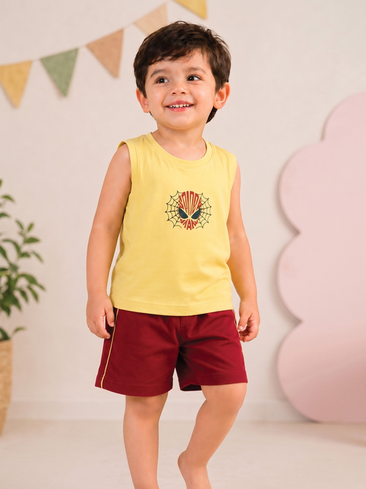 New Arrival – Boys Sleeveless T-Shirt & Shorts Set