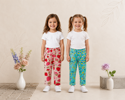 Girls Printed Pants - Pack of 2