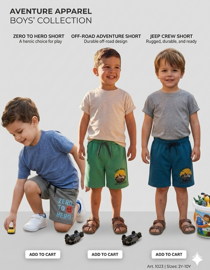 Boys Shorts - menu (Pack 3)