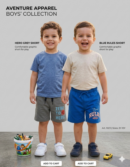 Boys Shorts - menu (Pack 2)