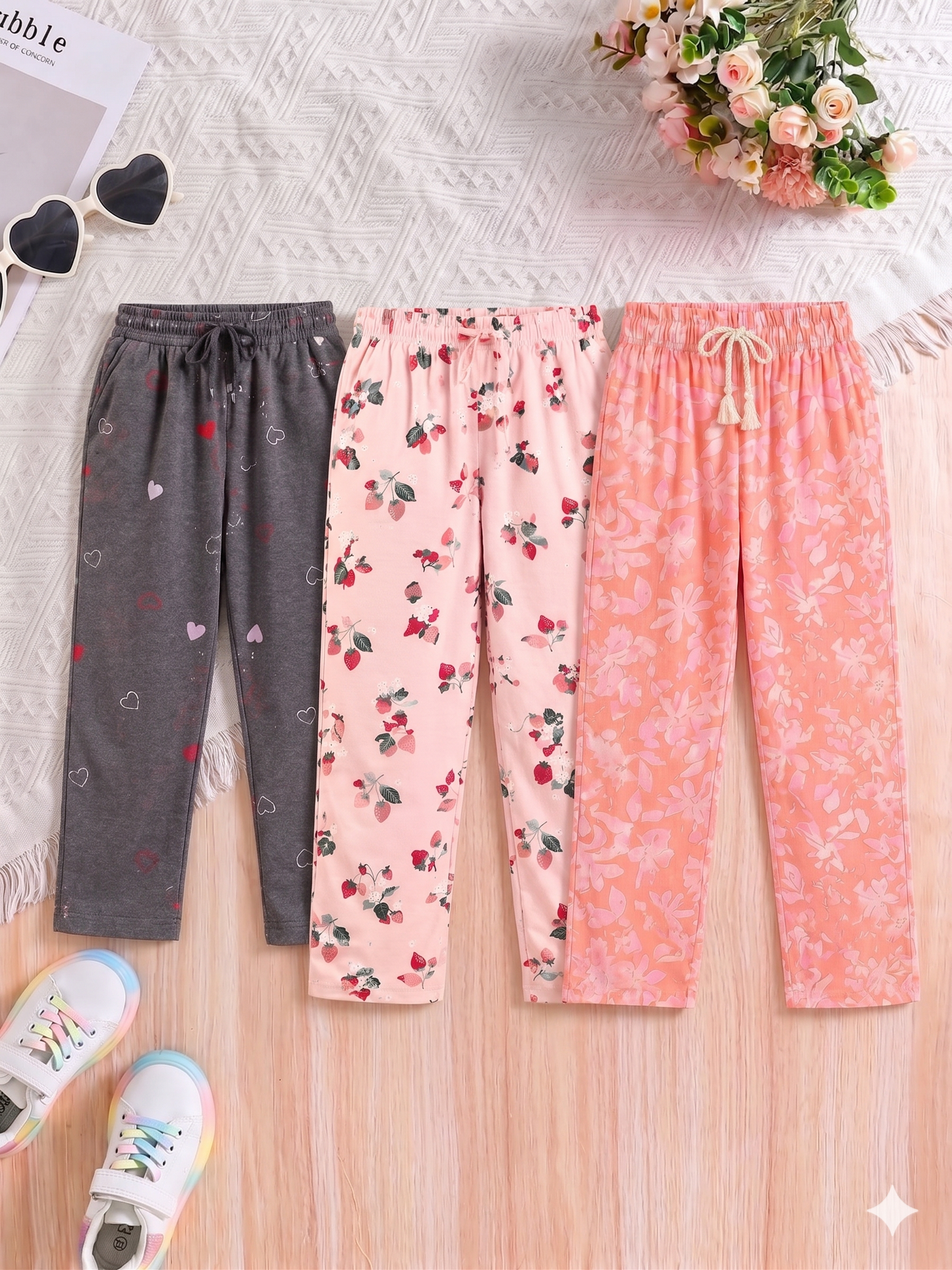 Girls Joggers - Pack of 3