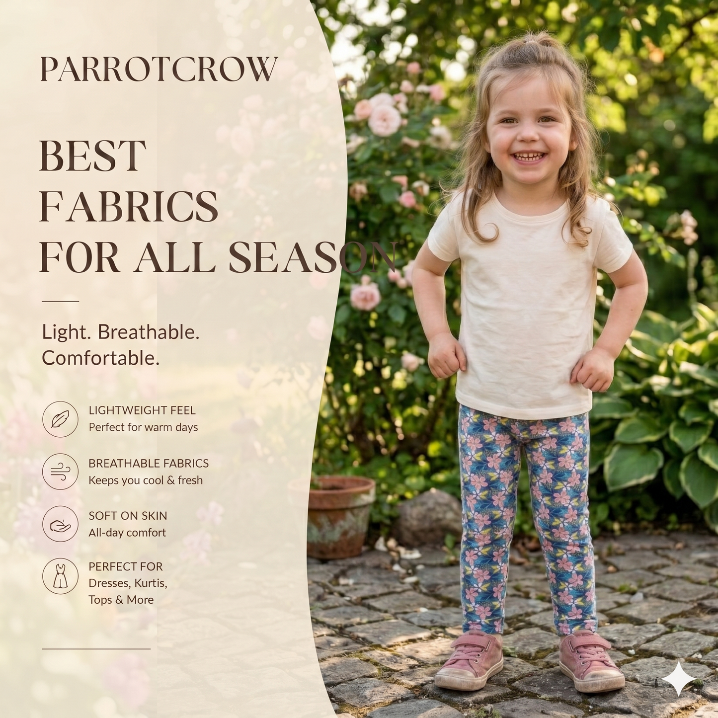 Girls Printed Pants - Pack of 3
