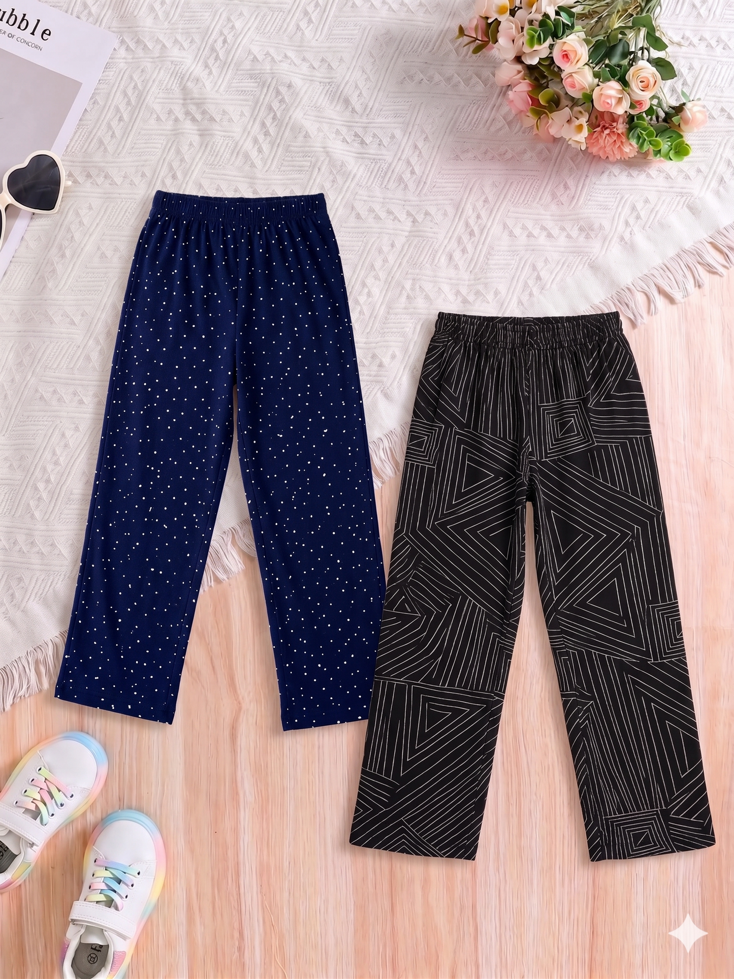 Girls SJ Printed Pant (Pack 2) -menu