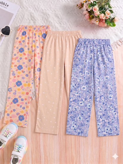 Girls SJ Printed Pant (Pack 3) -menu