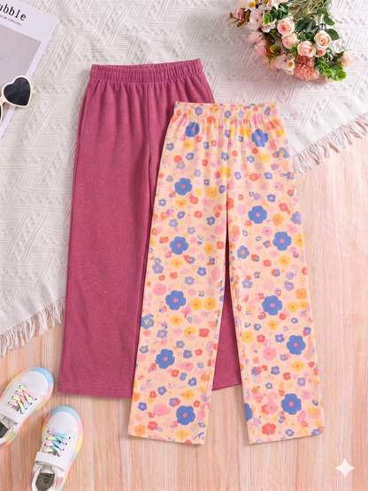 Girls SJ Printed Pant (Pack 2) -menu
