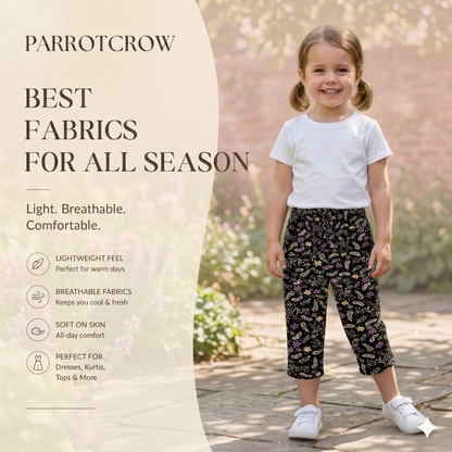 Girls Printed Pants - Pack of 3