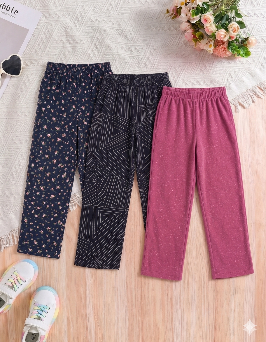 Girls SJ Printed Pant (Pack 3) -menu