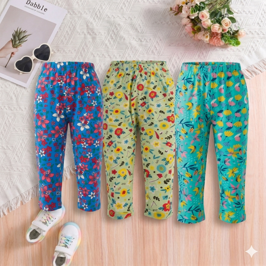Girls Dailywear Pant - Pack of 3