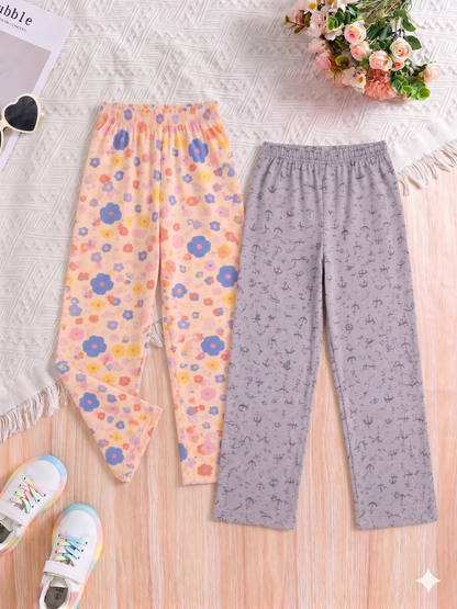 Girls SJ Printed Pant (Pack 2) -menu