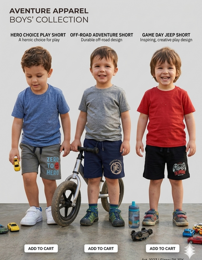 Boys Shorts - menu (Pack 3)