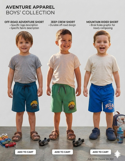 Boys Shorts - menu (Pack 3)