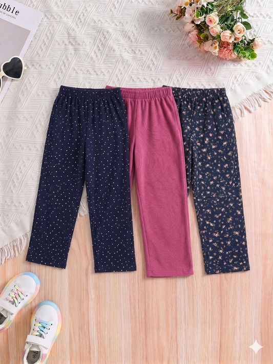 Girls SJ Printed Pant (Pack 3) -menu