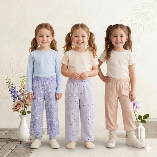 Girls SJ Printed Pant (Pack 3) -menu