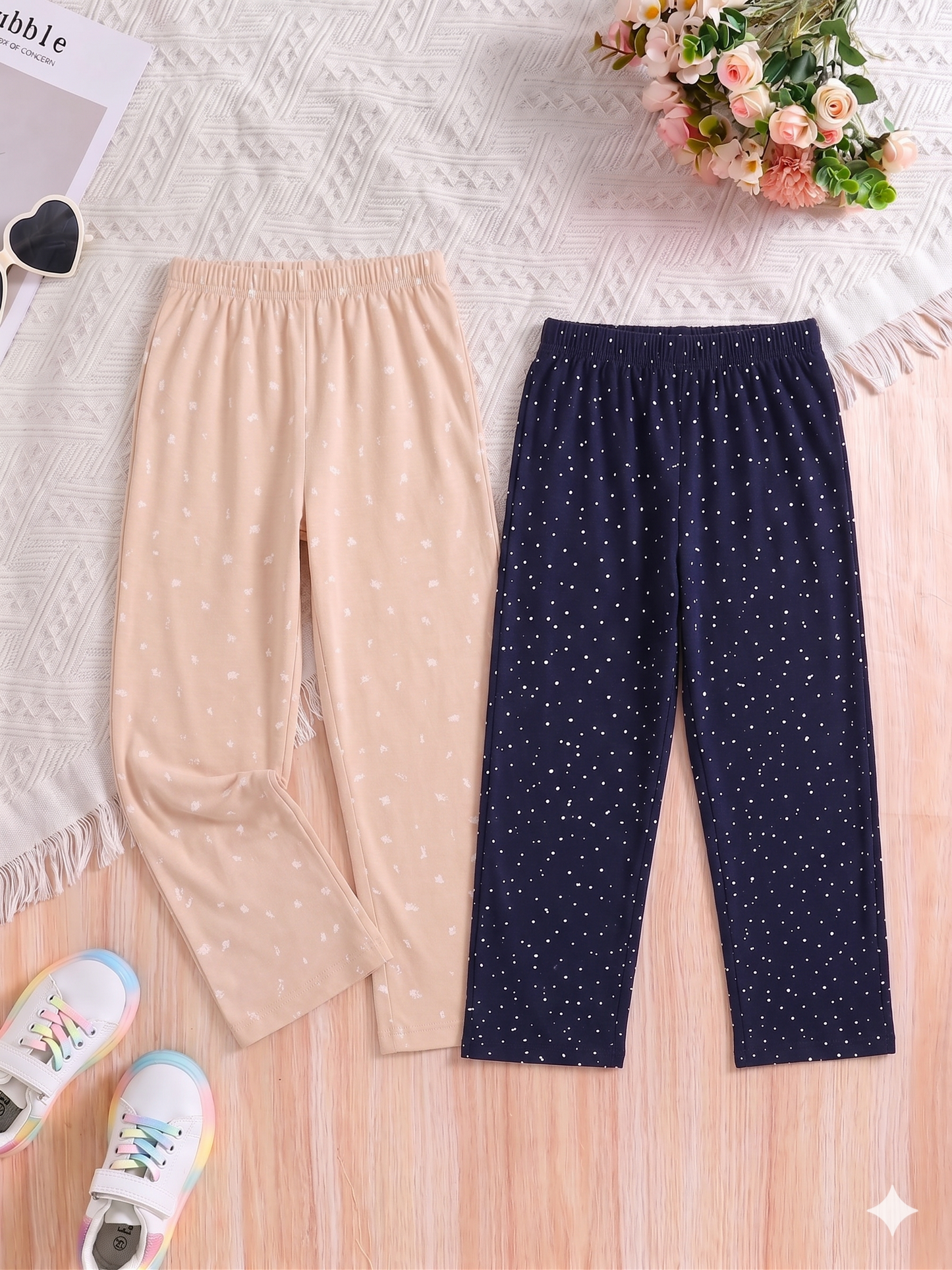 Girls SJ Printed Pant (Pack 2) -menu