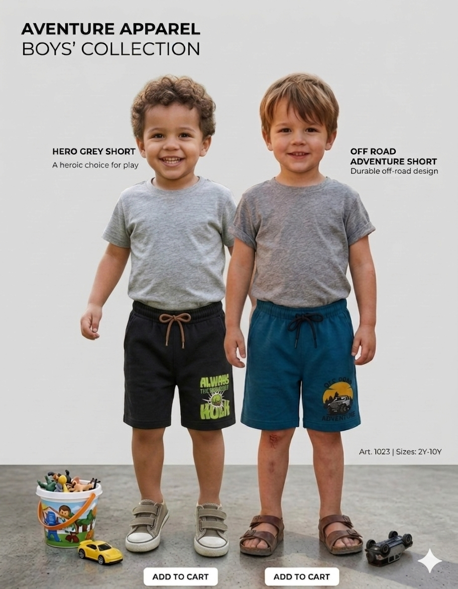 Boys Shorts - menu (Pack 2)