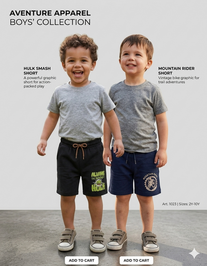 Boys Shorts - menu (Pack 2)