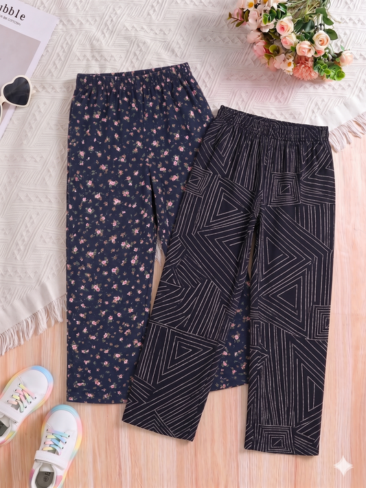 Girls SJ Printed Pant - Pack of 2