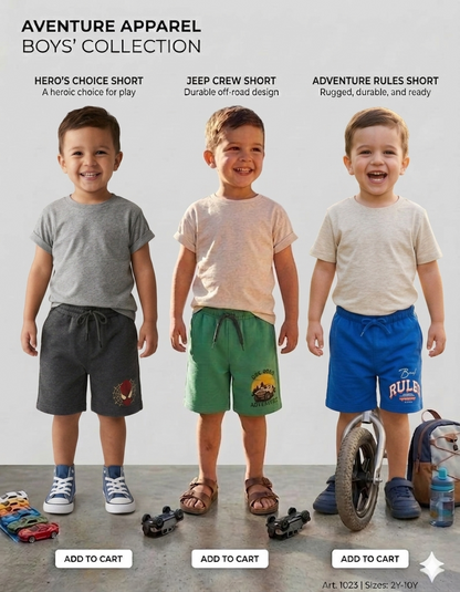 Boys Shorts - menu (Pack 3)