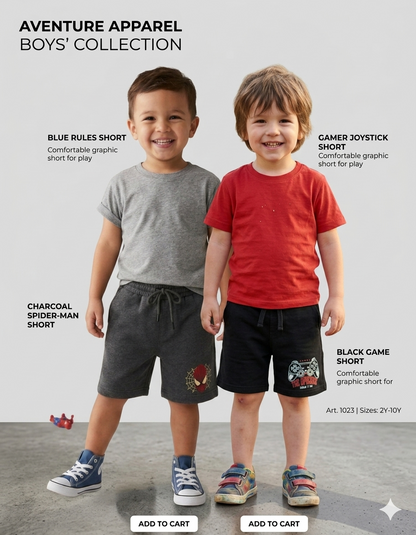 Boys Shorts - menu (Pack 2)