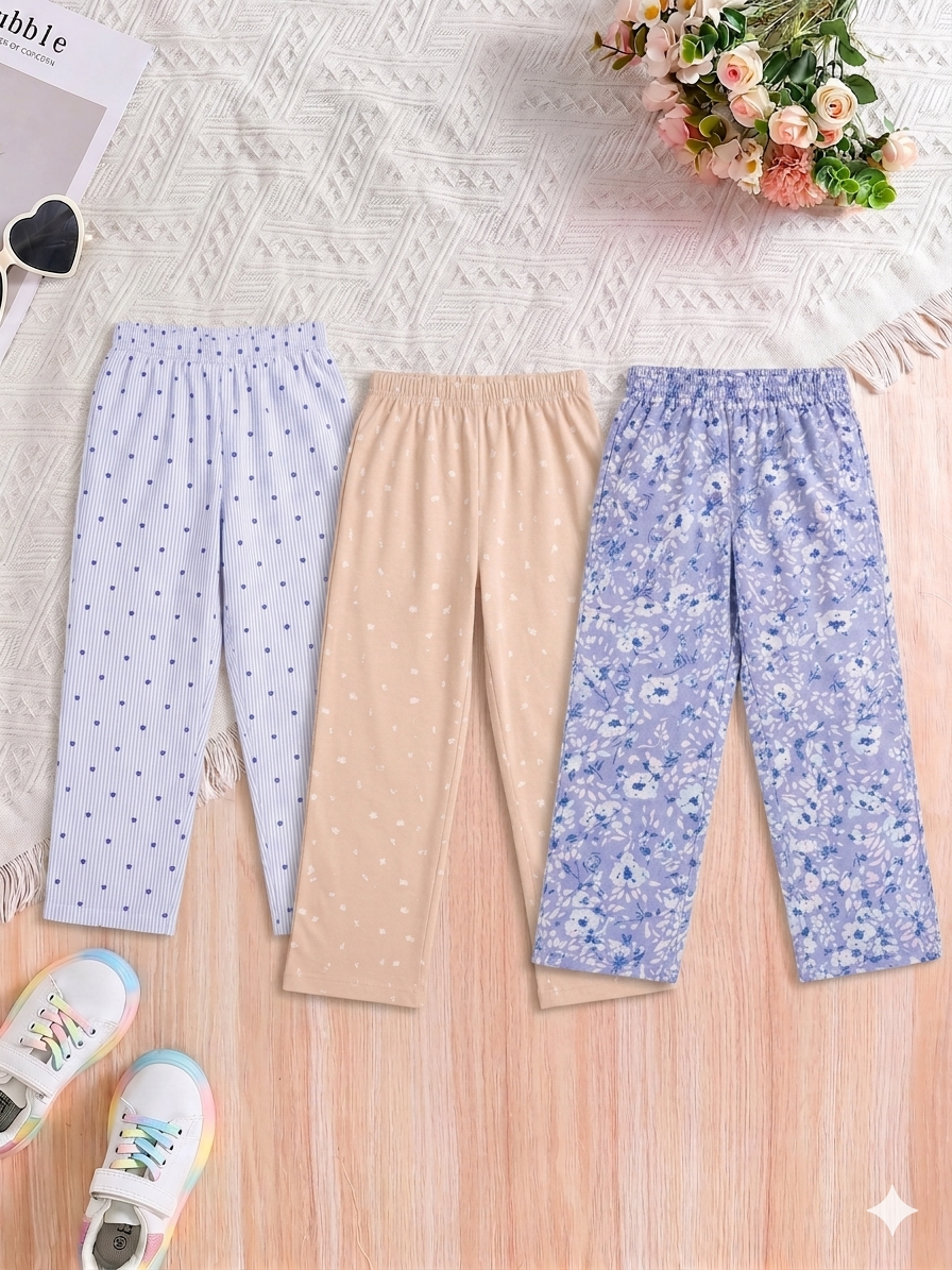 Girls SJ Printed Pant (Pack 3) -menu