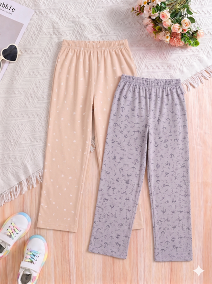Girls SJ Printed Pant (Pack 2) -menu