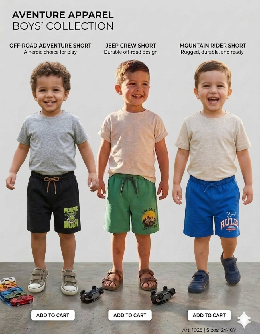 Boys Shorts - Pack of 3