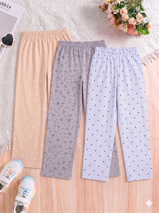 Girls SJ Printed Pant (Pack 3) -menu