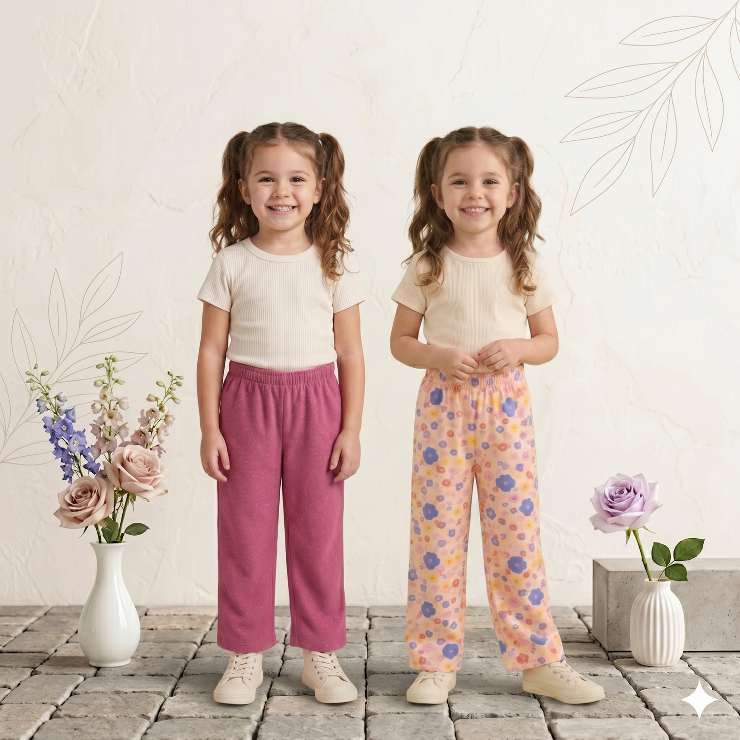 Girls SJ Printed Pant (Pack 2) -menu