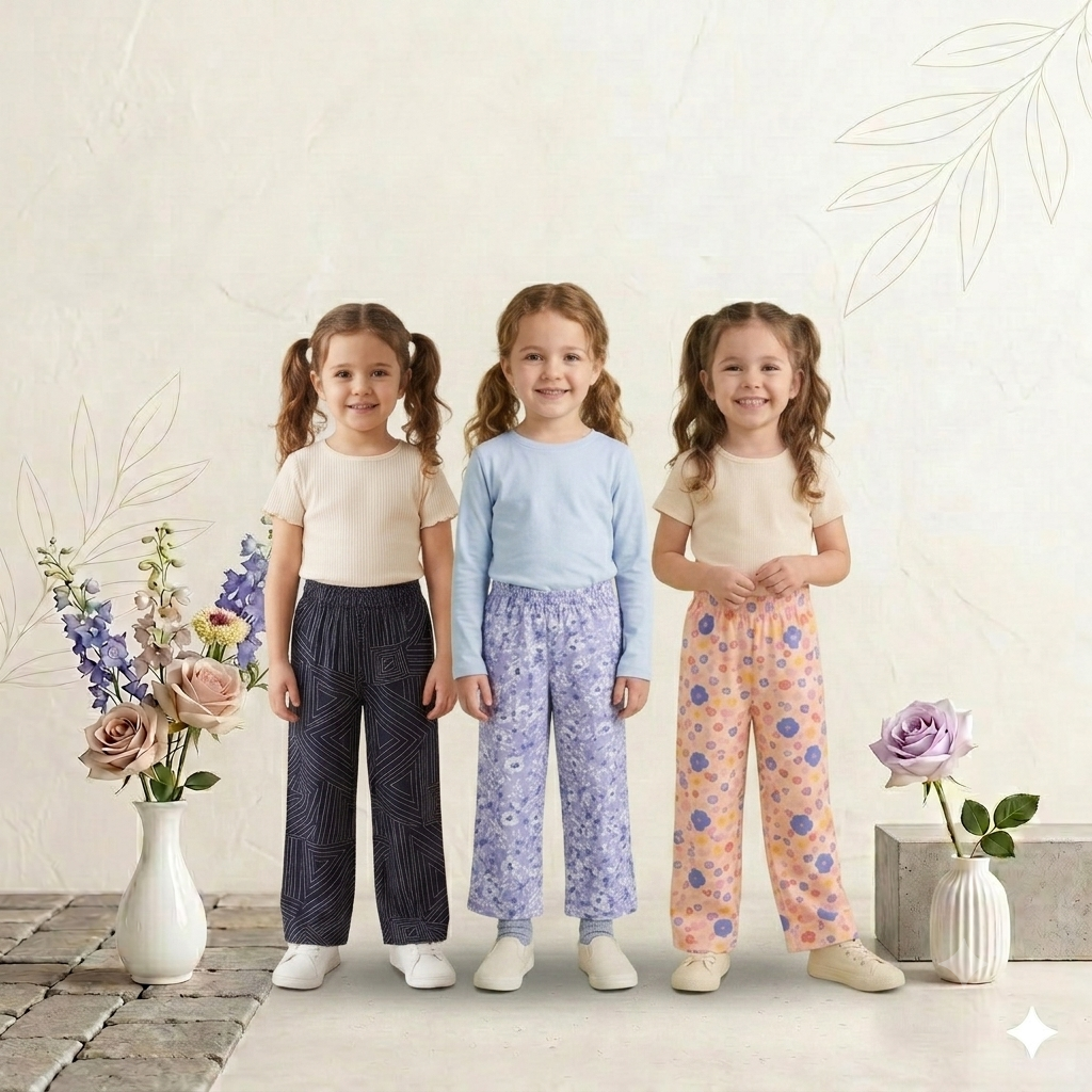 Girls SJ Printed Pant (Pack 3) -menu