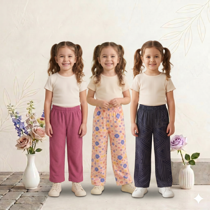 Girls SJ Printed Pant (Pack 3) -menu