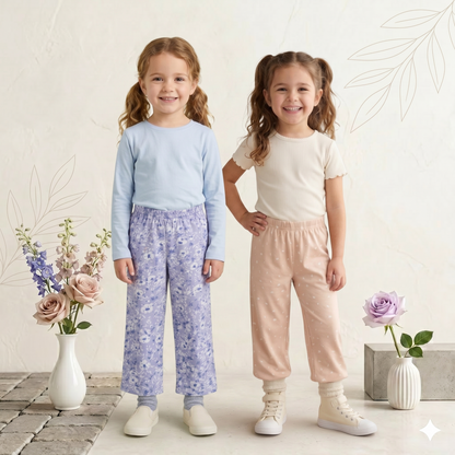Girls SJ Printed Pant (Pack 2) -menu