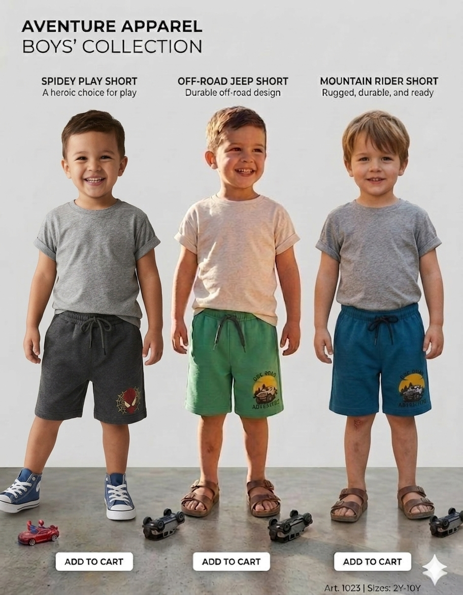 Boys Shorts - menu (Pack 3)