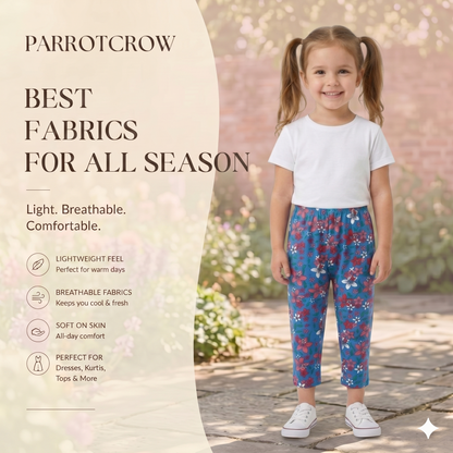 Girls Printed Pants - Pack of 3
