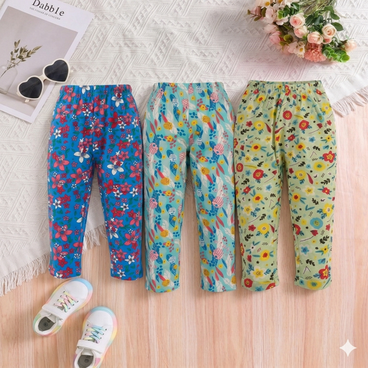 Girls Dailywear Pant - Pack of 3