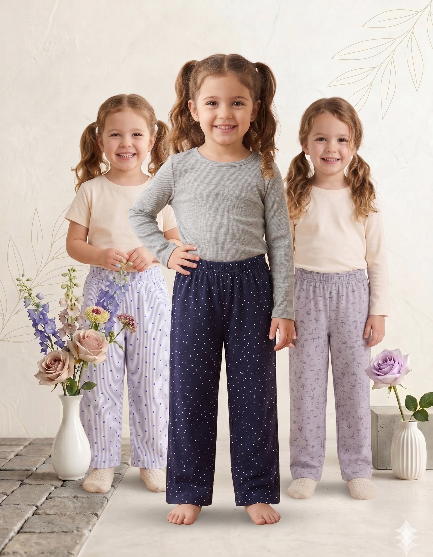 Girls SJ Printed Pant (Pack 3) -menu