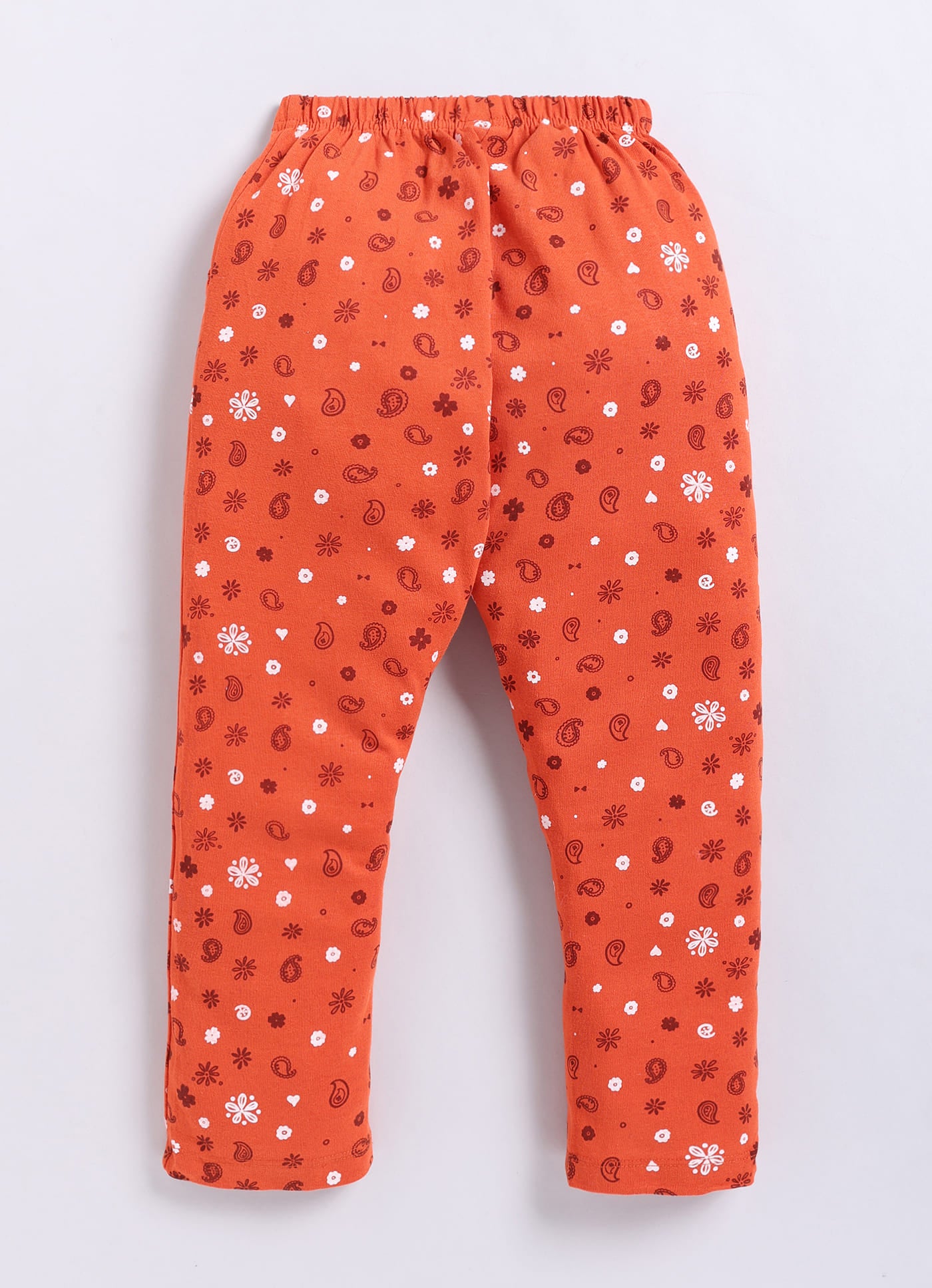 Orange Cotton Pyjama Pants for Girls