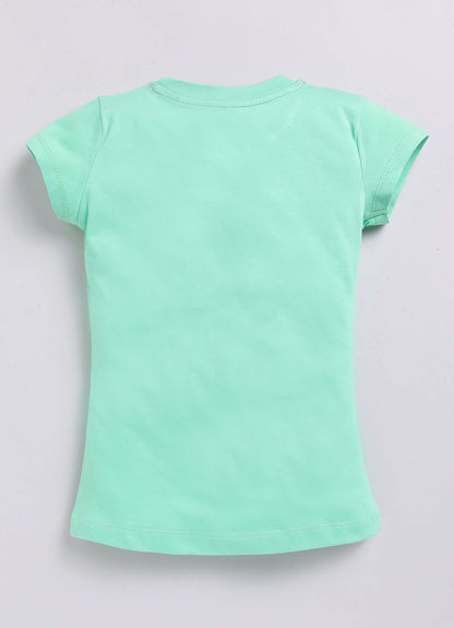 Girl Power Rainbow Printed Cotton T-Shirt for Girls