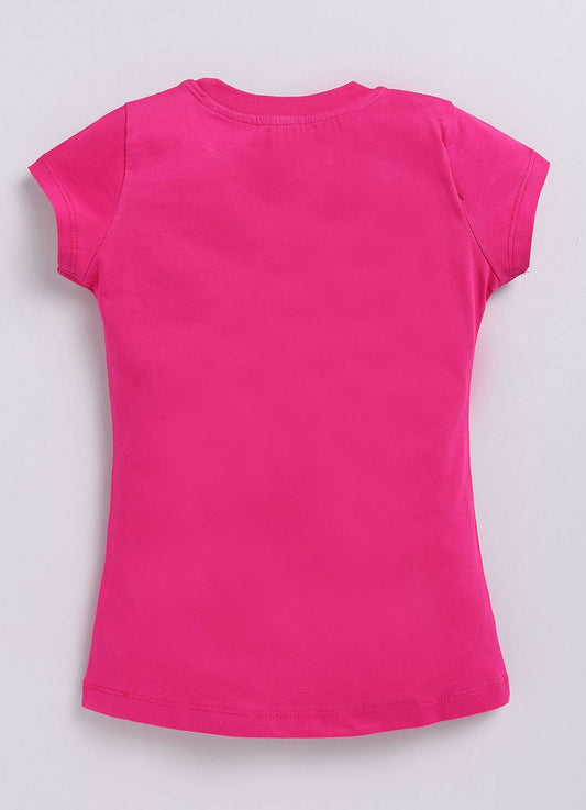 Juicy Fruit Printed Pink Color Cotton T-Shirt for Girls