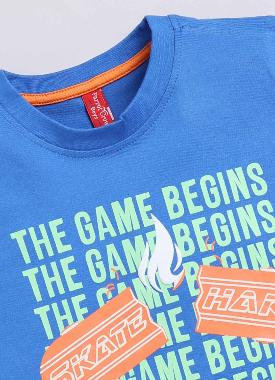 The game begins cotton t-shirt for boys