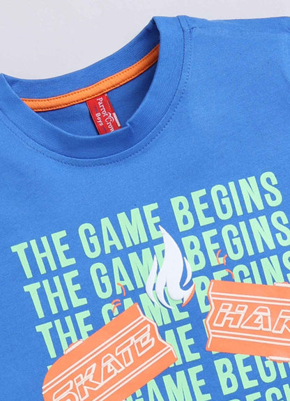 The game begins cotton t-shirt for boys
