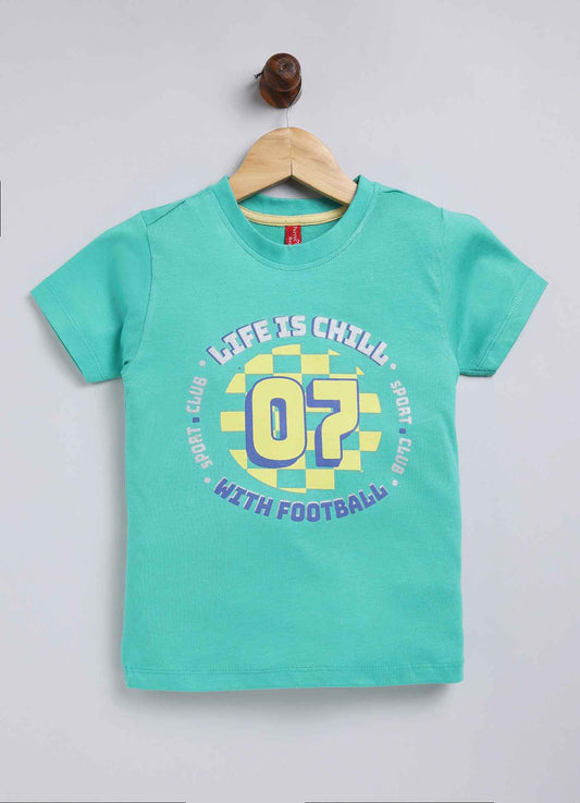 Kids T-shirt for ages 1–8 with sporty football design