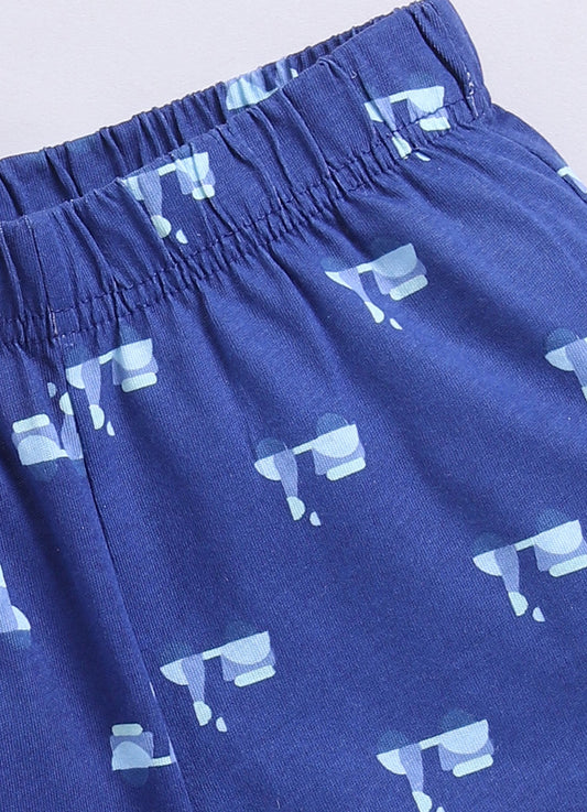 Adventure Awaits T-Shirt & Blue Printed Shorts Set for Boys (Red & Navy) - ParrotCrow