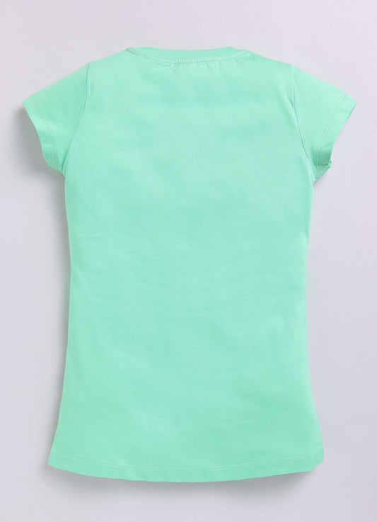 Be Proud of Who You are Text Print Cotton T-Shirt for Girls - ParrotCrow