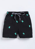 Black - Cotton Boys Shorts - ParrotCrow