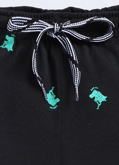 Black - Cotton Boys Shorts - ParrotCrow