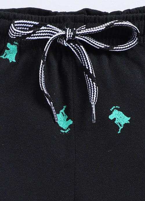 Black - Cotton Boys Shorts - ParrotCrow