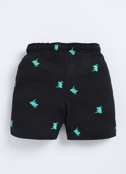 Black - Cotton Boys Shorts - ParrotCrow